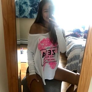 ZTA Wide Neck Long Sleeve